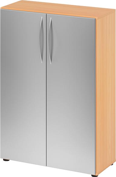 Schrankwandprogramm der Büromöbelserie B, Buche/Silber Produktbild img1 L