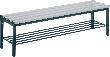 Freistehende Sitzbank, Kunststoffleiste lichtgrau Produktbild img1 S