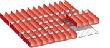 Muldeneinsatz-Set für FH 50 mm 27x27 E 4-tlg,9 Mulden,40 Wände D 33 mm LISTA Produktbild img1 S