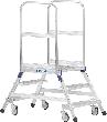 Z600 Podest-Treppe, fahrbar, beidseitig begehbar, mit Leichtmetall-Stufen und Plattform Produktbild img1 S