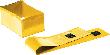 Palettenfuß-Banderole B140xH65/90x65 mm gelb mit Klettverschluss VE 50 Stück Produktbild img1 S