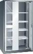 Einschwenktürenschrank B1100xT641xH1950mm RAL 5012,Sichtfenstertür 4 Böden Produktbild img1 S