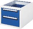 Unterbau-Container B480xT600xH395mm RAL 7035/5010 2 Schubladen Produktbild img1 S