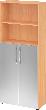 Regal 5OH, 3OH K: Buche / F: Silber 80x34,6x188 cm (BxTxH) Türen unten BM 4770 Produktbild img1 S