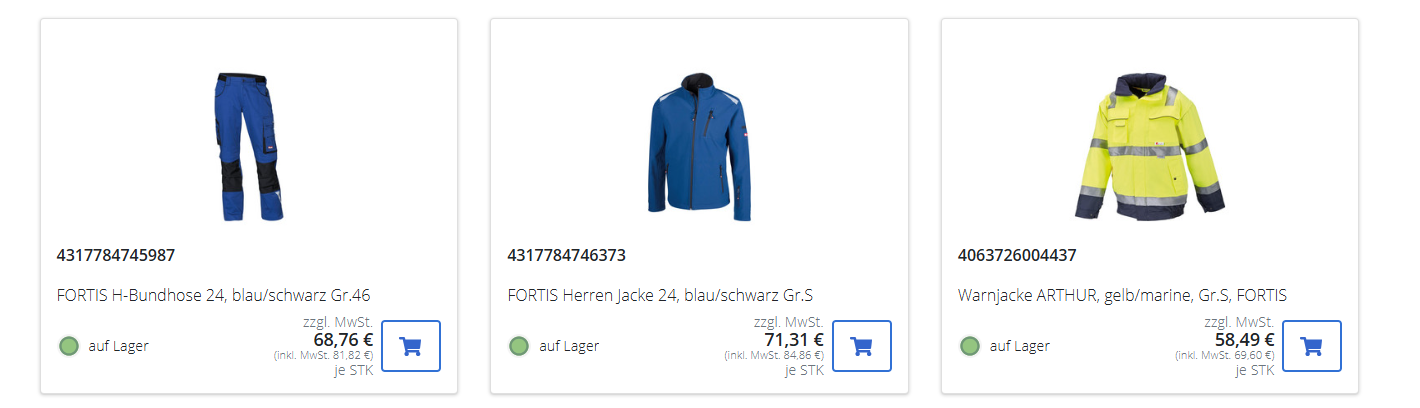 Platzhalterbild - FORTIS Artikel - persönliche Schutzausrüstung