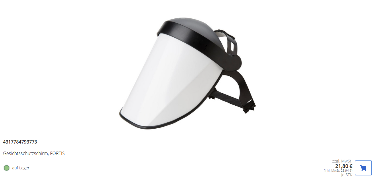 Platzhalterbild - FORTIS Artikel - Gesichtschutz