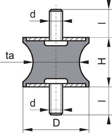 Gummi-Metall-Puffer, tailliert Produktbild img1 L