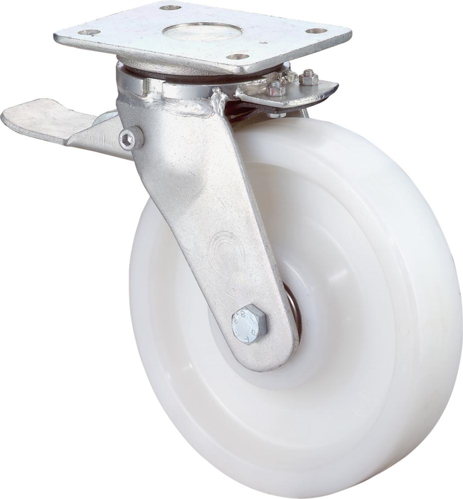 Lenkrolle 250mm RR120.B15Platte,Kst.weiß,KL,Fest RR120.B15.250 Produktbild img1 L