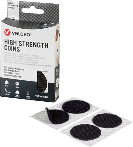 VELCRO Klettband High Strength Fastener Punkt Durchmesser 45mm, schwarz, 6 Stück Produktbild img1 L