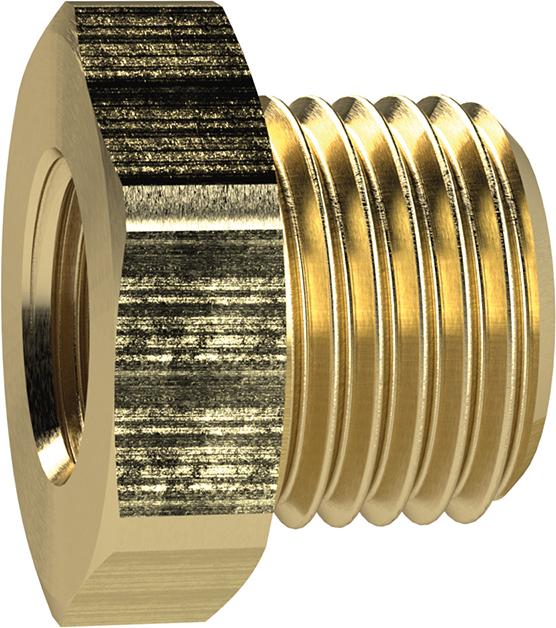 Reduziernippel kurz, Messing, AG G3/4" , IG G1/4", RIEGLER Produktbild img1 L