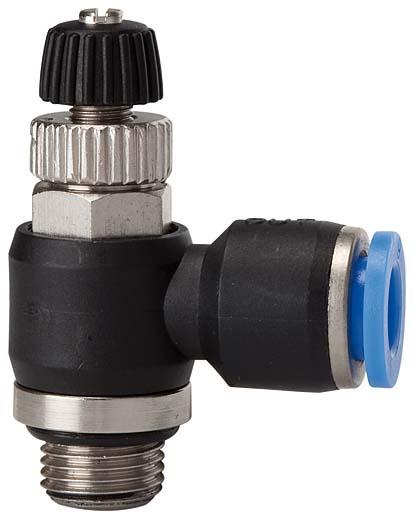 Drosselrückschlagventil Blaue Serie, Abluftdros. G1/8 a. Schlauch-Ø 8 RIEGLER Produktbild img1 L
