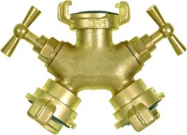 GEKA® Zweiwege-Ventil, Messing Guss, mit Kupplungsanschluss