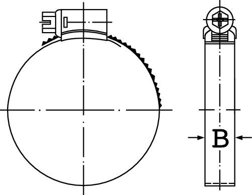 Schlauchschelle DIN3017 W4, 12mm 140-160mm IDEAL-Schlemper Produktbild img2 L
