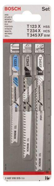 3-tlg. Stichsägeblatt-Set, T-Schaft, Progressor for Wood and Metal Produktbild img2 L
