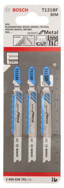 Stichsägeblatt T 121 BF Speed for Metal, 3er-Pack Produktbild img2 L