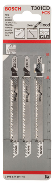Stichsägeblatt T 301 CD Clean for Wood, 3er-Pack Produktbild img2 L
