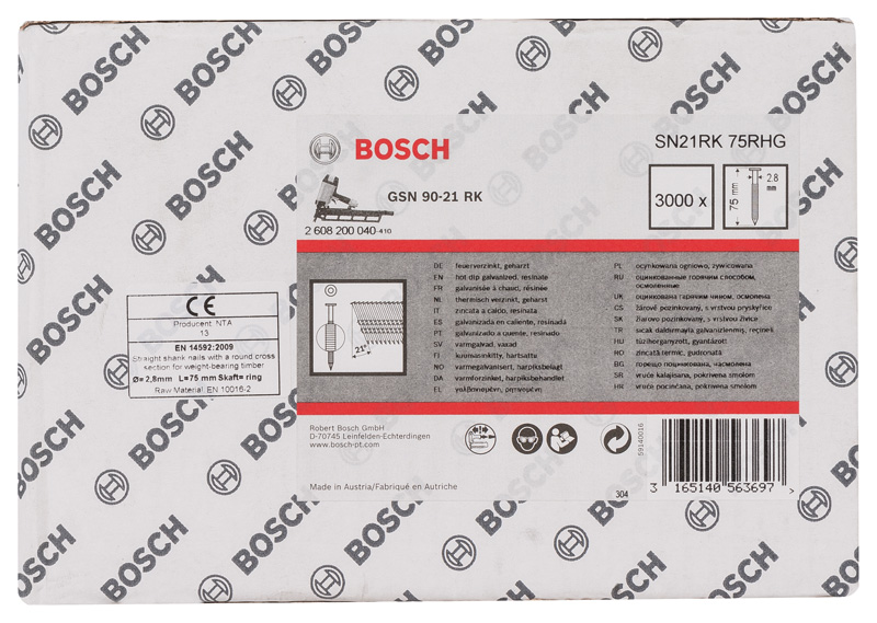 Rundkopf-Streifennagel SN21RK 75RHG 2,8 mm, 75 mm, feuerverz., gerillt, 3000 St. Produktbild img2 L