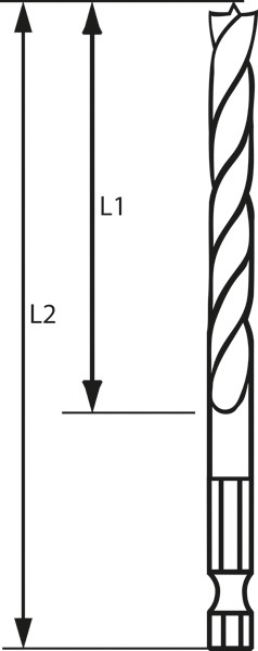 Holzspiralbohrer mit 1/4-Zoll Sechskantschaft, 8 x 75 x 117 mm Produktbild img3 L