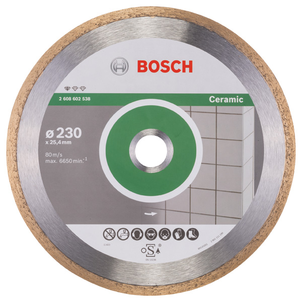 Diamanttrennscheibe Standard for Ceramic, 230 x 25,40 x 1,6 x 7 mm Produktbild img1 L