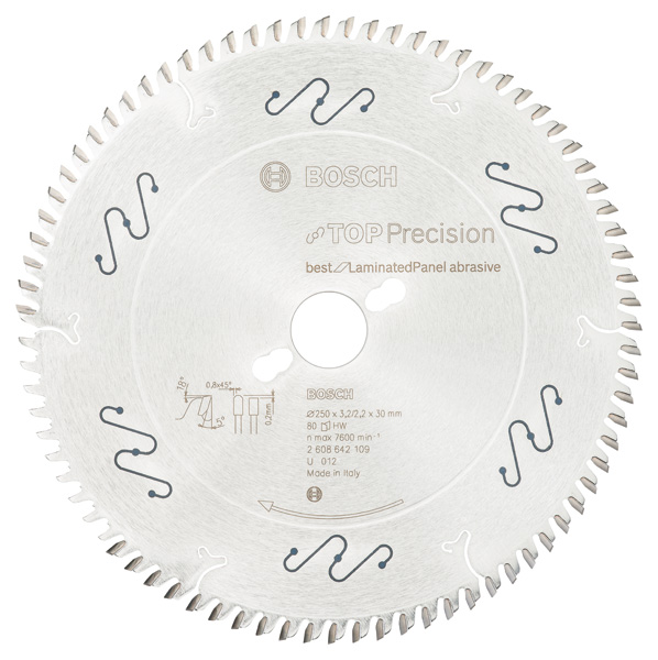 Kreissägeblatt Top Precision Best for Laminated Panel Abrasive 250x30x3,2 mm, 80 Produktbild img1 L