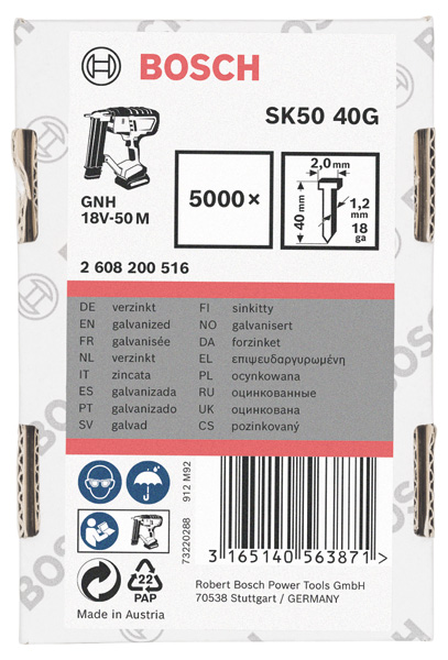 Senkkopf-Stift SK50 40G, 1,2 mm, 40 mm, verzinkt, 5000er-Pack Produktbild img2 L