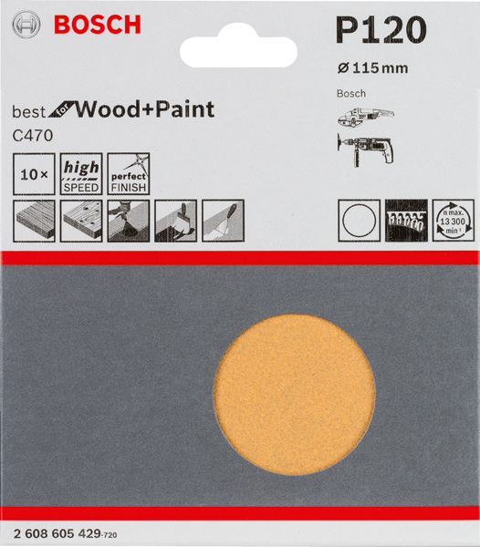 Schleifblatt-Set C470 best for Wood and Paint, K 120, 10er-Pack Produktbild img2 L