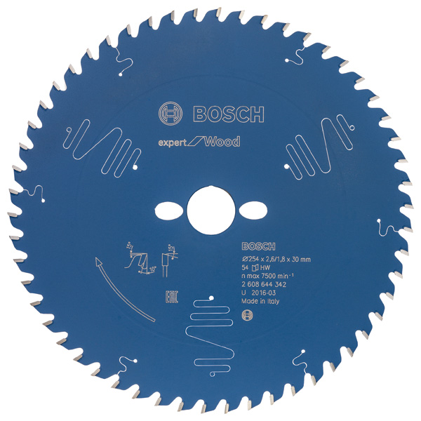 Kreissägeblatt Expert for Wood, 254 x 30 x 2,6 mm, 54 Produktbild img1 L