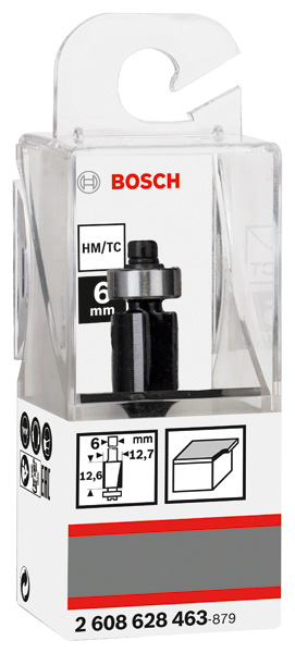 Laminat-Bündigfräser, 6&nbsp;mm, D1 12,7&nbsp;mm, L 12,7&nbsp;mm, G 56&nbsp;mm Produktbild img2 L