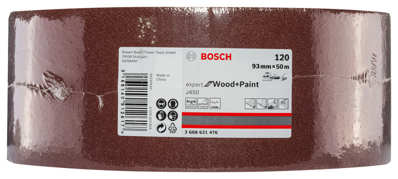 Schleifblatt J450 Expert for Wood and Paint, 93 mm x 50 m, G120 Produktbild img2 L