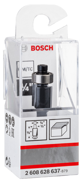 Laminat-Bündigfräser, 1/4-Zoll, D1 12,7&nbsp;mm, L 12,7&nbsp;mm, G 56&nbsp;mm Produktbild img2 L