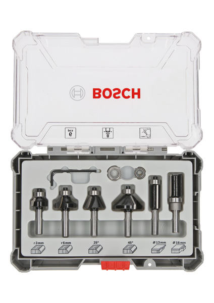 6-teiliges Rand- und Kantenfräser-Set, 8-mm-Schaft Produktbild img1 L