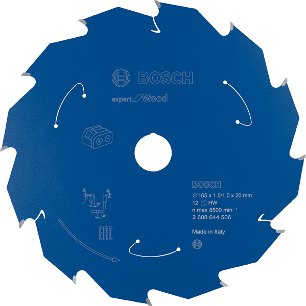 Akku-Kreissägeblatt Expert for Wood, 165&nbsp;x&nbsp;1,5/1&nbsp;x&nbsp;20, 12&nbsp;Zähne Produktbild img1 L