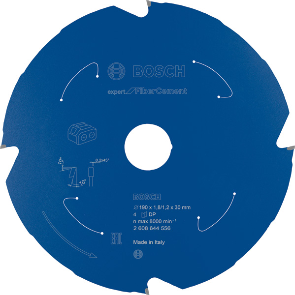 Akku-Kreissägeblatt Expert for Fibre Cement, 190&nbsp;x&nbsp;1,8/1,2&nbsp;x&nbsp;30, 4&nbsp;Zähne Produktbild img1 L