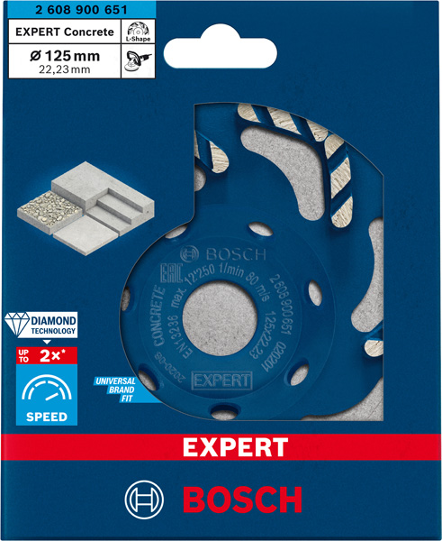 EXPERT Concrete Diamanttopfscheibe, 125 x 22,23 x 4,5 mm Produktbild img2 L