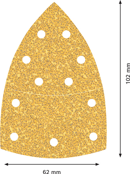 EXPERT C470 Schleifpapier, 102 x 62/93 mm, K 60, 10 Stück Produktbild img3 L