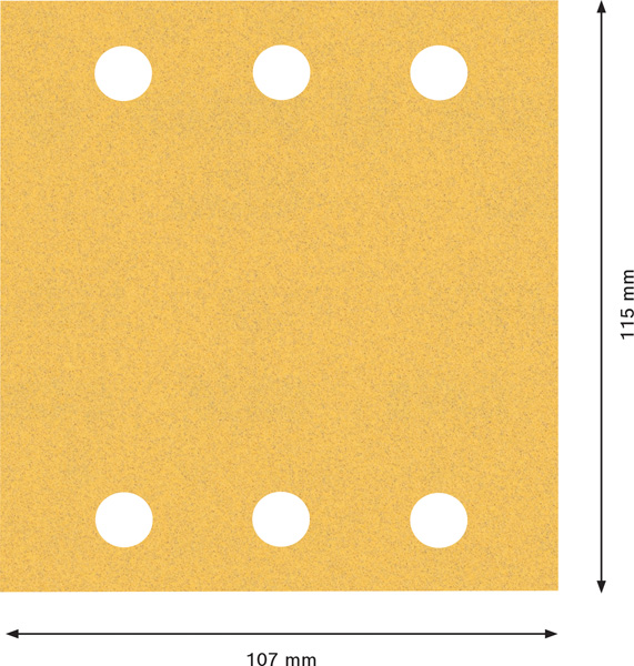 EXPERT C470 Schleifpap., 6 Löcher für Schw.schl., 115 x 107&nbsp;mm, K 120, 10er-Pack Produktbild img3 L