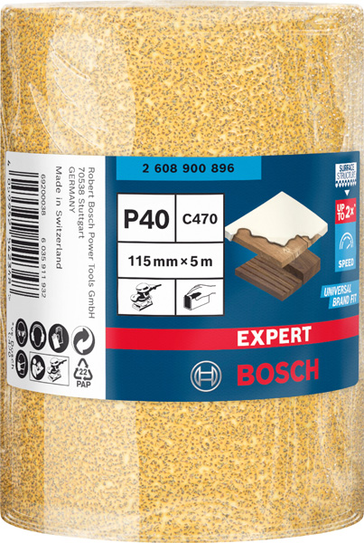 EXPERT C470 Schleifpapierrolle zum Handschleifen, 115&nbsp;mm, 5 m, K 40 Produktbild img2 L