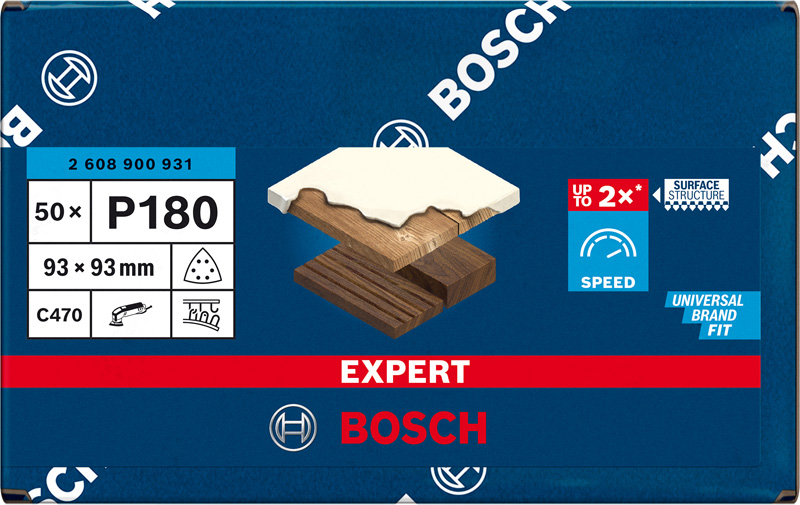 EXPERT C470 Schleifpapier für Deltaschleifer, 93&nbsp;mm, K 180, 50&nbsp;Stück Produktbild img2 L