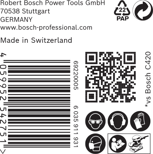 EXPERT C470 Schleifpap., 8 Löcher für Schw.schl., 93 x 186&nbsp;mm, K 80, 50-tlg. Produktbild img5 L
