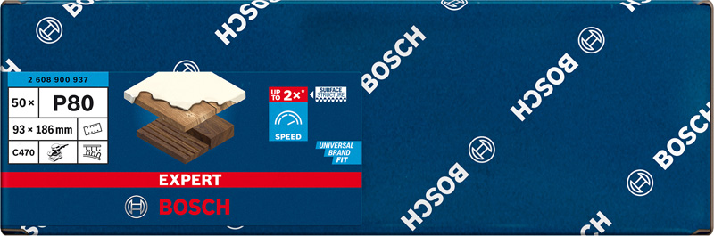 EXPERT C470 Schleifpap., 8 Löcher für Schw.schl., 93 x 186&nbsp;mm, K 80, 50-tlg. Produktbild img2 L