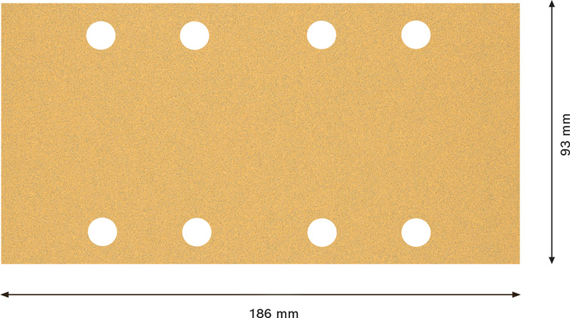 EXPERT C470 Schleifpap., 8 Löcher für Schw.schl., 93 x 186&nbsp;mm, K 80, 50-tlg. Produktbild img3 L