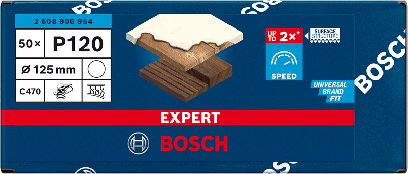 EXPERT C470 Schleifpap. o. Löch. f. Winkelschl. u. Bohr., 125&nbsp;mm, G 120, 50-tlg. Produktbild img2 L