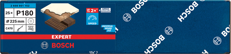 EXPERT C470 Schleifp. mit 19&nbsp;Löchern für Trockenbauschl., 225&nbsp;mm, K 180, 25 Stk. Produktbild img2 L