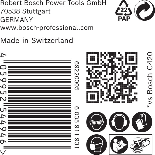 EXPERT C470 Schleifpap. o. Lö. f. Winkelschl. und Bohrer, 125&nbsp;mm, G 400, 50-tlg. Produktbild img5 L