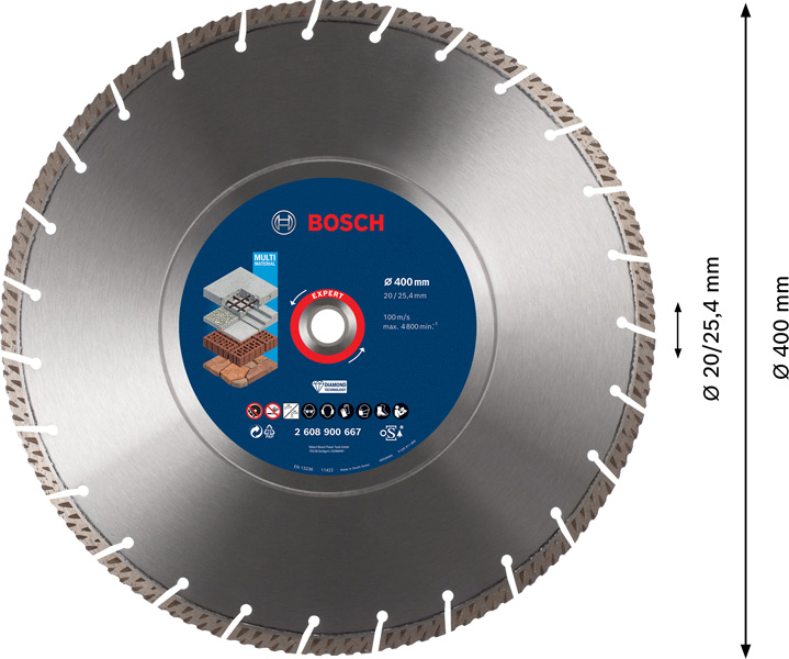 EXPERT MultiMaterial Trennscheiben, 400 x 20/25,40 x 3,3 x 12&nbsp;mm Produktbild img5 L