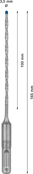 EXPERT SDS plus-7X Hammerbohrer, 3,5 x 100 x 165 mm Produktbild img3 L