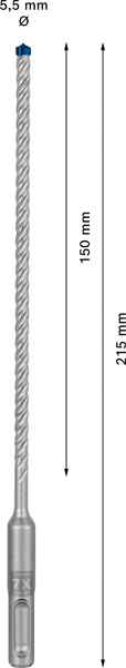 EXPERT SDS plus-7X Hammerbohrer, 5,5 x 150 x 215&nbsp;mm Produktbild img3 L