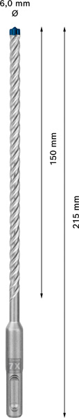 EXPERT SDS plus-7X Hammerbohrer, 6 x 150 x 215&nbsp;mm, 10er-Pack Produktbild img3 L