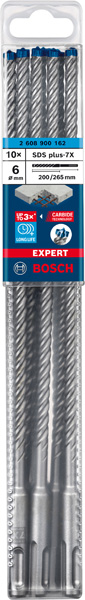 EXPERT SDS plus-7X Hammerbohrer, 6 x 200 x 265 mm, 10er-Pack Produktbild img2 L