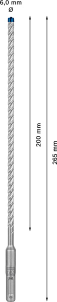 EXPERT SDS plus-7X Hammerbohrer, 6 x 200 x 265 mm, 10er-Pack Produktbild img3 L